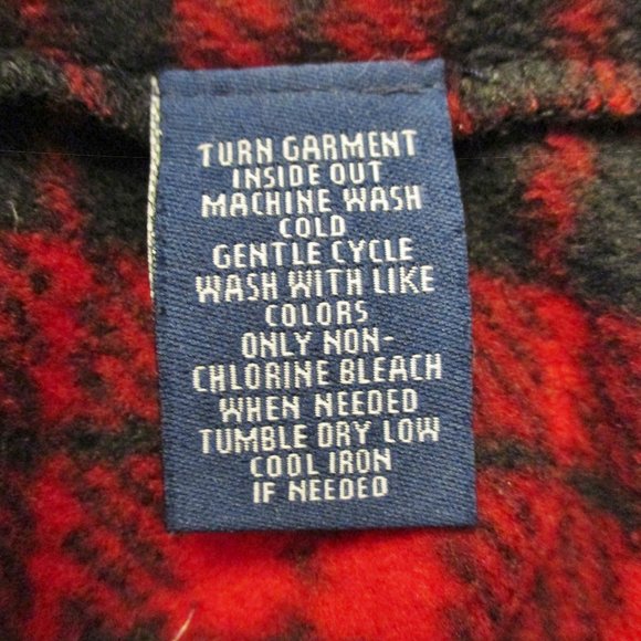 Chaps Women's Flannel Sleeveless Vest, Full Zip, Red and Black Plaid, Size L - Picture 11 of 12